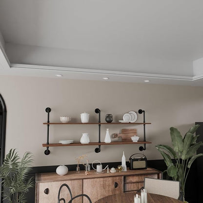 HDDFER Floating Shelves for Wall Laundry Room Shelves Bookshelf Industrial Pipe - Image 6