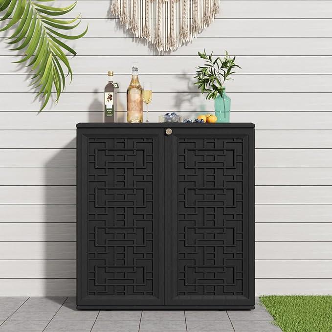 Outdoor Storage Cabinet Waterproof, Resin 62 Gallon Deck Box - Image 2