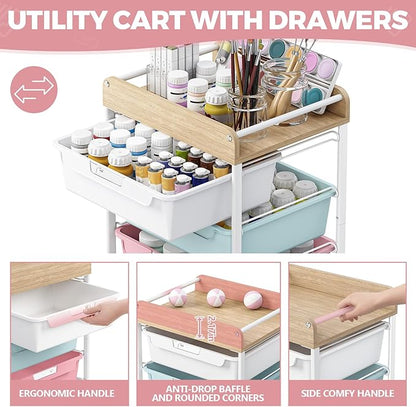 SYKIARIOL Rolling Craft Storage Cart - Image 5