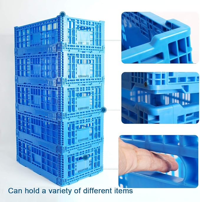 Collapsible Storage Bin/Containe，43 Liter Transfer box, crate Transit storage - Image 4