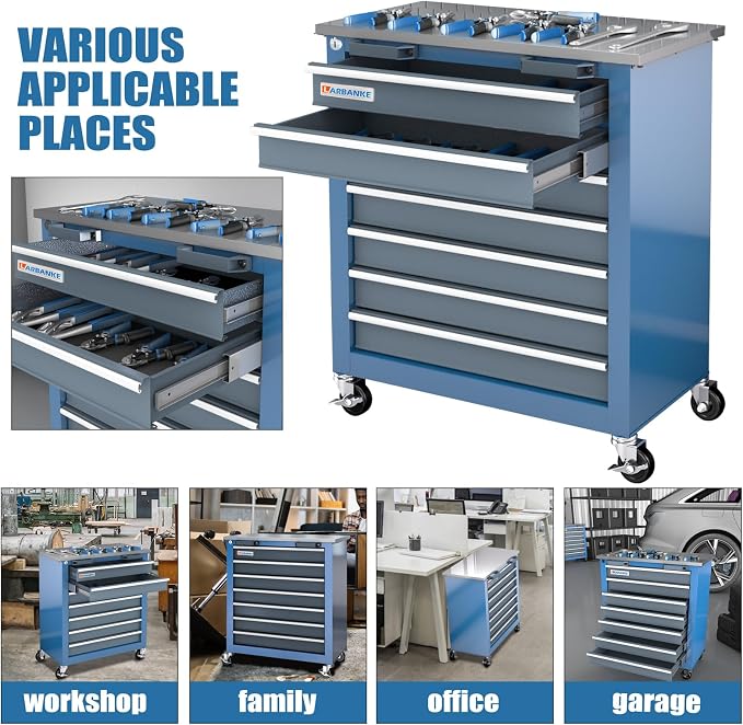 LARBANKE 7-Drawer Rolling Tool Chest - Image 7