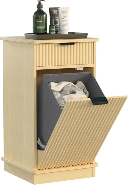 Natural Tilt Out Laundry Hamper Cabinet Hidden Laundry Hamper Cabinet - Image 9