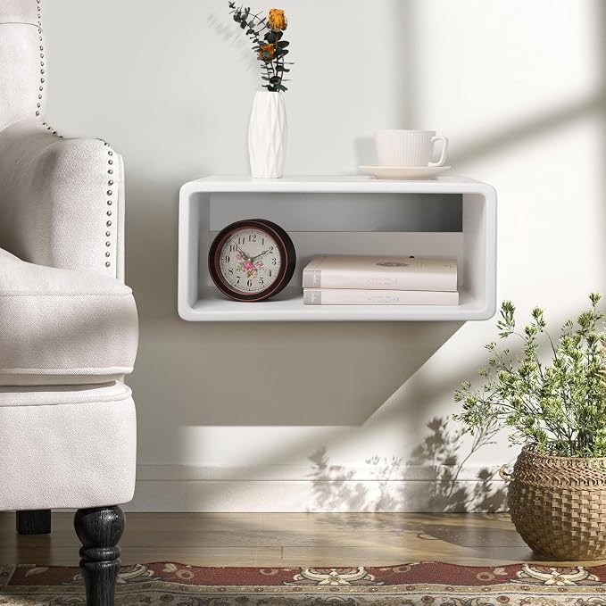 Floating Nightstand Wooden, Bedside Table, Nightstand Shelf, Wall Mounted - Image 3