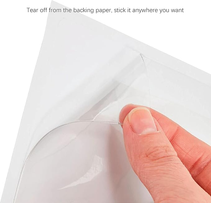 Clear Adhesive Business Card Pockets, 50 Pack | Side Open - Image 5