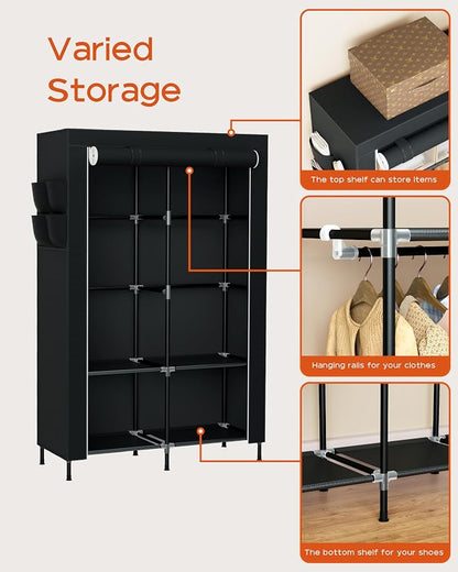 Portable Closet, 34 Inch Large Capacity Wardrobe Closet - Image 6