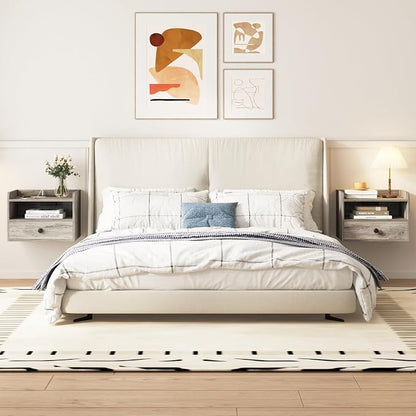 Floating Nightstand Set of 2 Modern Night Stands - Image 3