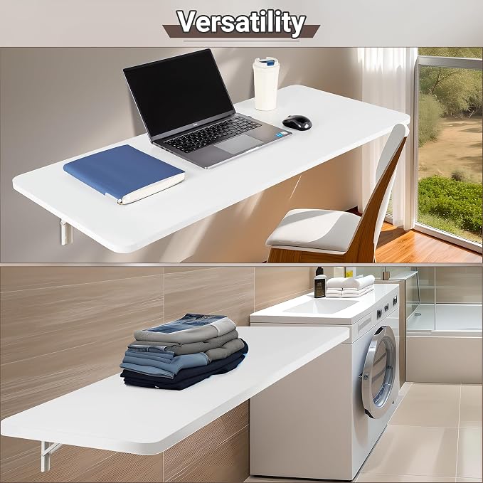 Wall Mounted Folding Table 47.2”L x 19.7”W, Laundry Folding Table - Image 8