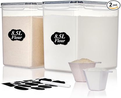 Vtopmart 8.5L 2 Pack Extra Large Flour Sugar Storage Containers by Vtopmart