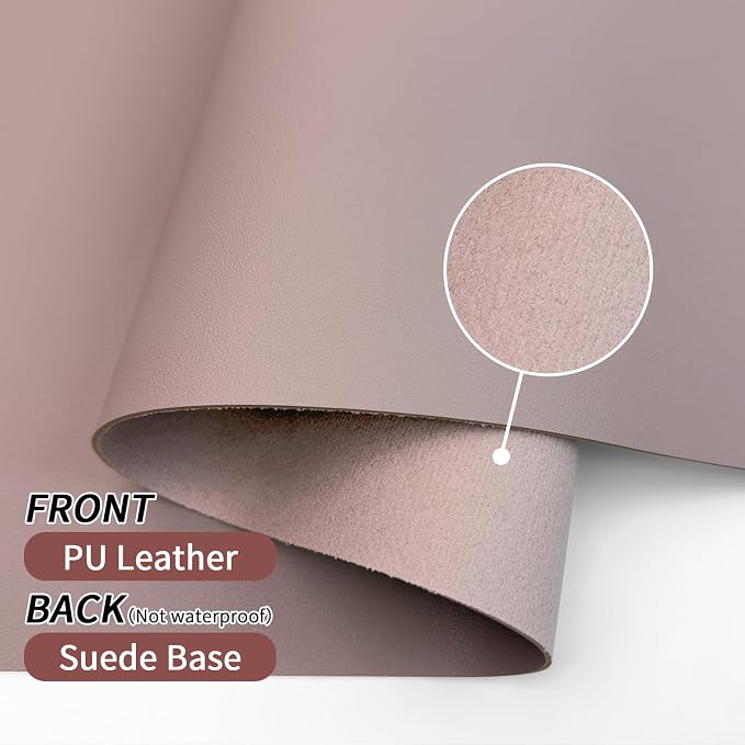 Bloss Pink Desk Mat, Large Mouse Pad, Non-Slip Desk Protector Mat, Leather Desk - Image 6