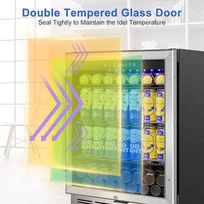 Beverage Refrigerator 24 inch-200 Can Drink Fridge - Image 7