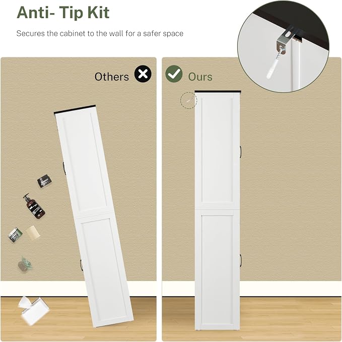 TEENFON Tall Pantry Cabinet, Kitchen Cabinet - Image 7