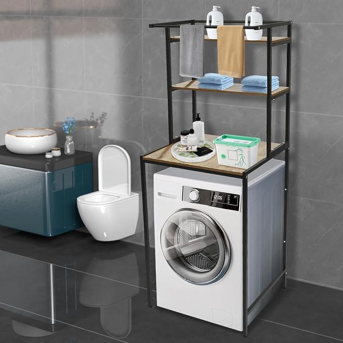 Over Washer and Dryer Shelves, Dryer Storage Shelf, 3 Tiers Laundry Room - Image 4