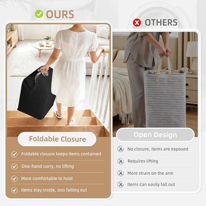 STORAGE MANIAC 2-Pack Large Laundry Hamper, 100L Collapsible Laundry Basket - Image 2
