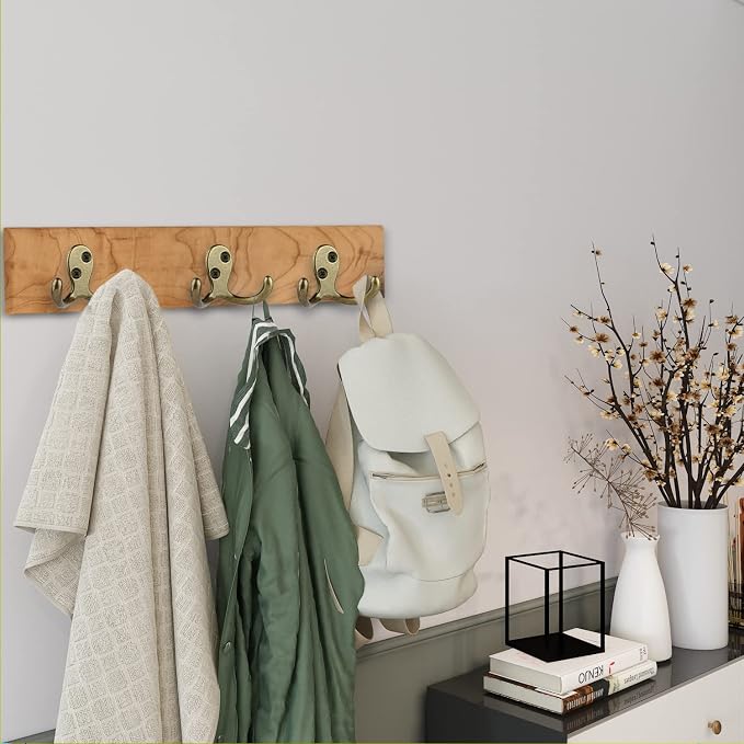 IBosins 10 Pack Heavy Duty Double Prong Coat Hooks Wall Mounted - Image 4