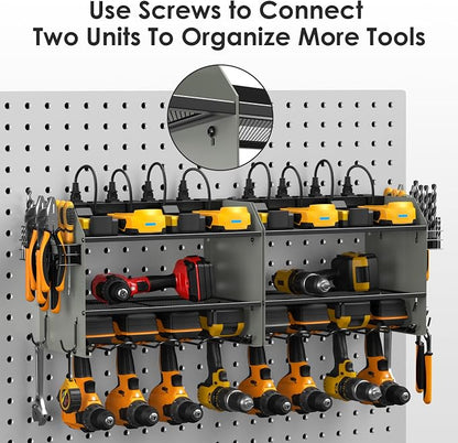 CCCEI Modular Power Tool Organizer Wall Mount Charging Station, Garage Drill - Image 7