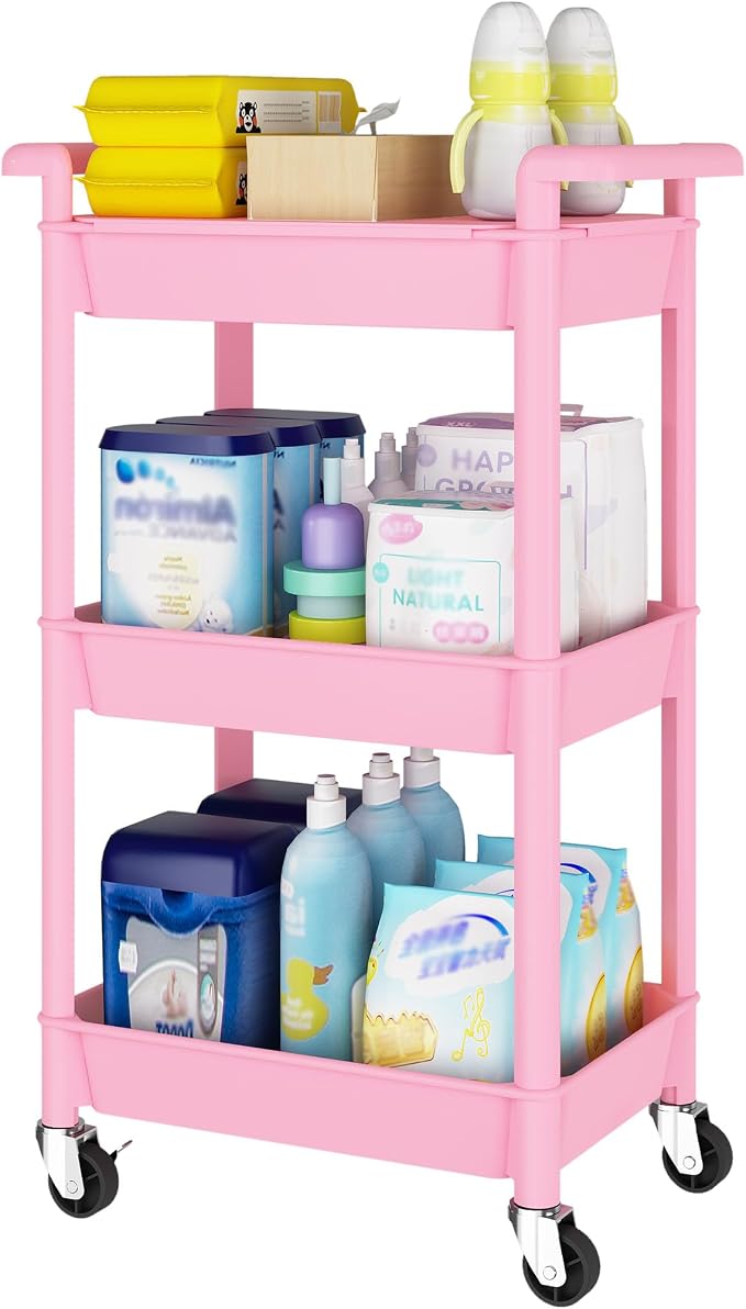 Steehoom 3-Tier Utility Rolling Cart by Steehoom