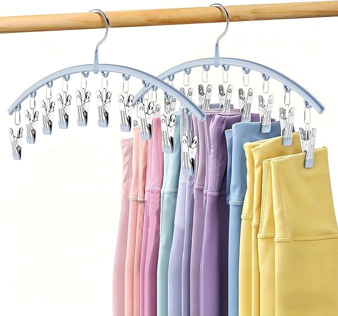 Volnamal Legging Organizer for Closet, Metal Yoga Pants Hanger w/Rubber Coated by Volnamal