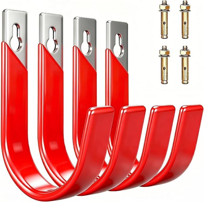 Garage Wall Hooks for Hanging Heavy Duty, 4 Pack Garage Organizer Storage Hooks by Unknown