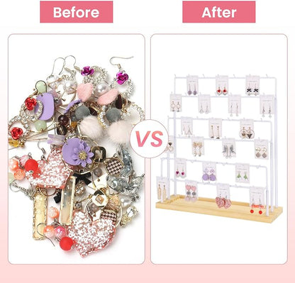 Earring Display for Vendors, 6 Tiers Earring Rack Display Holder Stand - Image 4