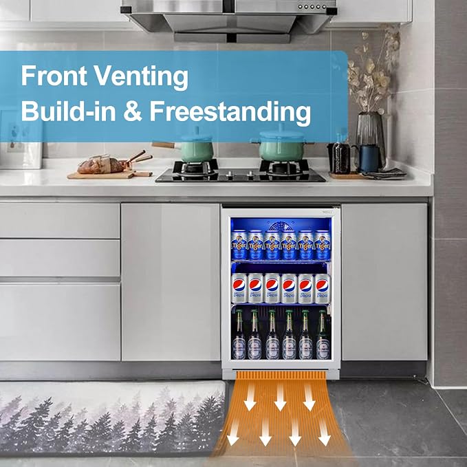 Weili 20 Inch Built in Beverage Fridge - Image 4