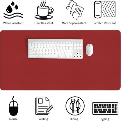 Bloss Red Desk Mat, Leather Desk Matt - Image 4
