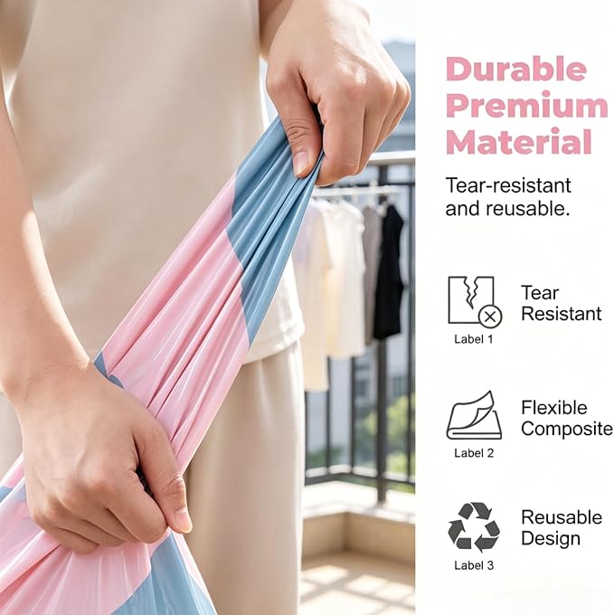 3pcs No-Pump Vacuum Storage Bags, 2026 New Cube Compression Space Saver Bags - Image 3