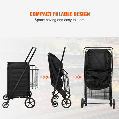 VEVOR Folding Shopping Cart - Image 5