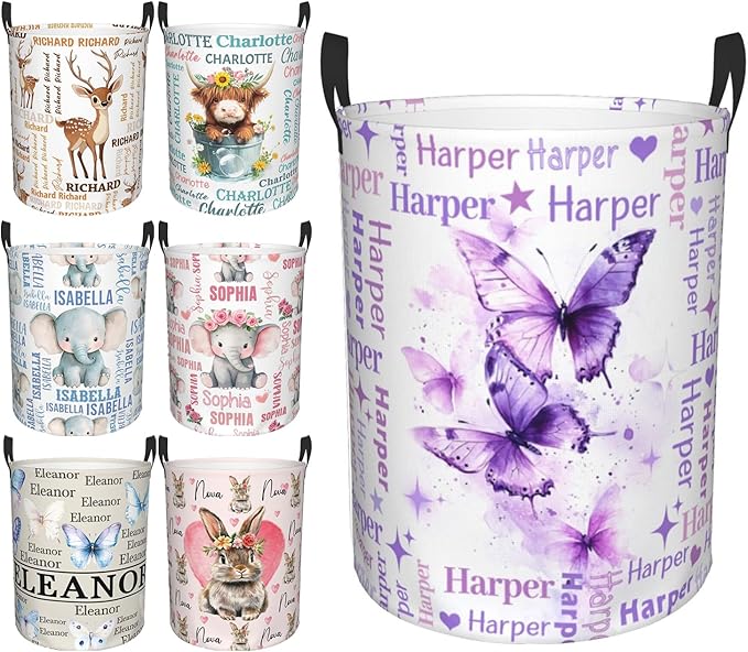 Custom Name Laundry Hamper, Personalized Laundry Baskets by PersonalizedGift