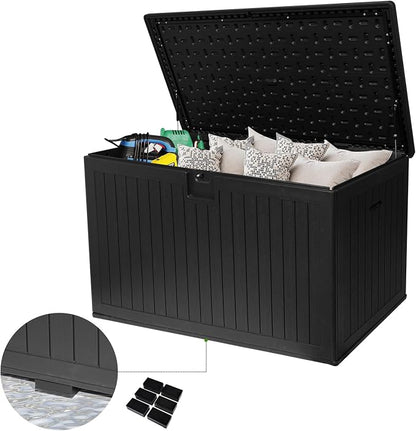 230 Gallon Outdoor Storage Box Waterproof, Extra Large Plastic Outside Deck Box - Image 9
