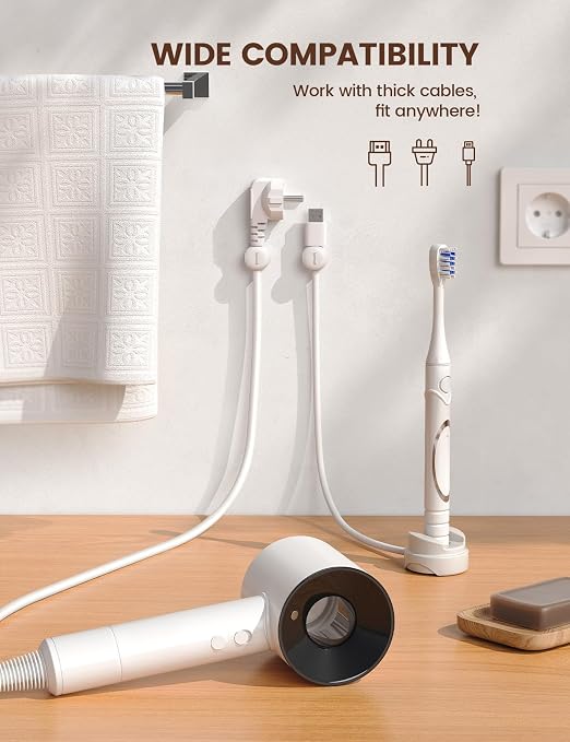 6Pack Rotatable Cord Organizer Cable Clips - Image 6