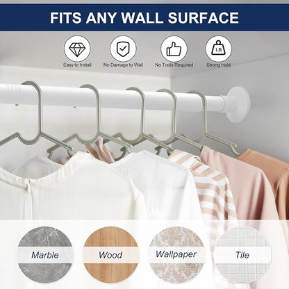 No Drilling Closet Rod, 27.5-94 Inches Hanging Closet Rod - Image 4