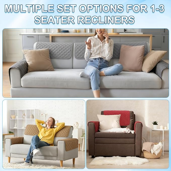 uxcell 3Pcs Sofa Armrest Covers, Armchair Covers - Image 7