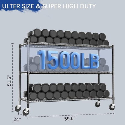 Heavy Duty Shelving, 51.6" H Garage Shelving Unit - Image 3