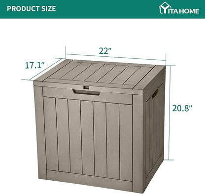 YITAHOME 30 Gallon Deck Box Outdoor Storage Box, Waterproof Resin Package - Image 6