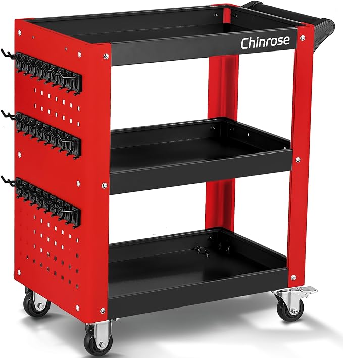 3 Tier Rolling Tool Cart on Wheels, Mechanic Storage Organizer, Rolling Work by Unknown