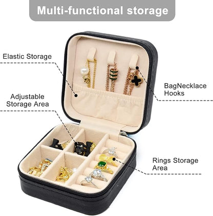 KEINE MARKE Small Jewelry Box, Travel Portable Jewelry Case - Image 4