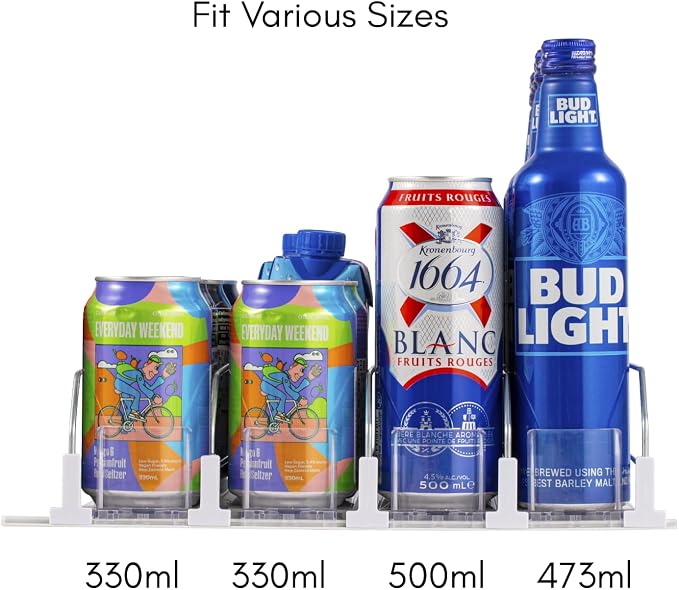 RULA Drink Organizer for Fridge, Self-Pushing Soda Can Dispenser for - Image 4