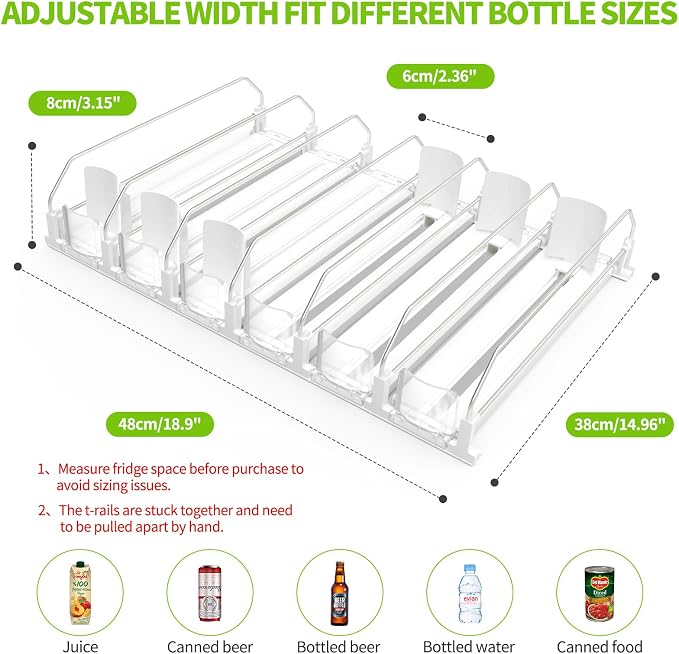 Coanto Drink Organizer for Fridge, Soda Can Dispenser for Refrigerator - Image 6