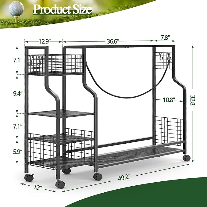 Golf Bag Storage Rack for Garage - Image 2