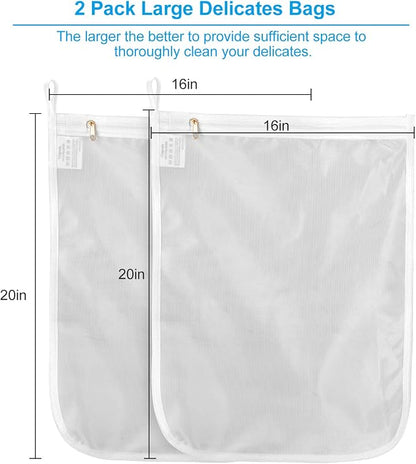 GOGOODA 2 Pack Delicates Laundry Bags, Fine Mesh Wash Bag - Image 2