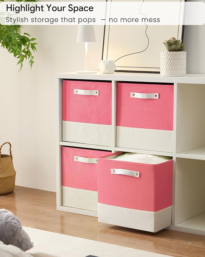 Storage Cube Bins | 7.7 oz/yd² Fabric Cubby Organizer Baskets - Image 2