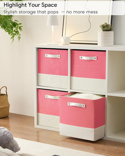 Storage Cube Bins | 7.7 oz/yd² Fabric Cubby Organizer Baskets - Image 2