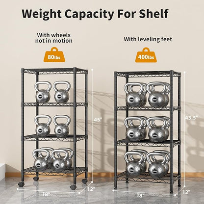Golpart Small Shelves Storage Wire Metal Adjustable Shelf Unit - Image 7