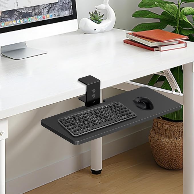 Large Under Desk Rotatable Computer Keyboard and Mouse Tray, Extra Sturdy Desk - Image 2