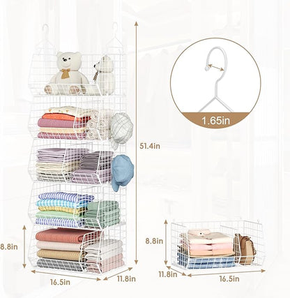 5 Tier Extra Large Closet Hanging Shelves - Image 3