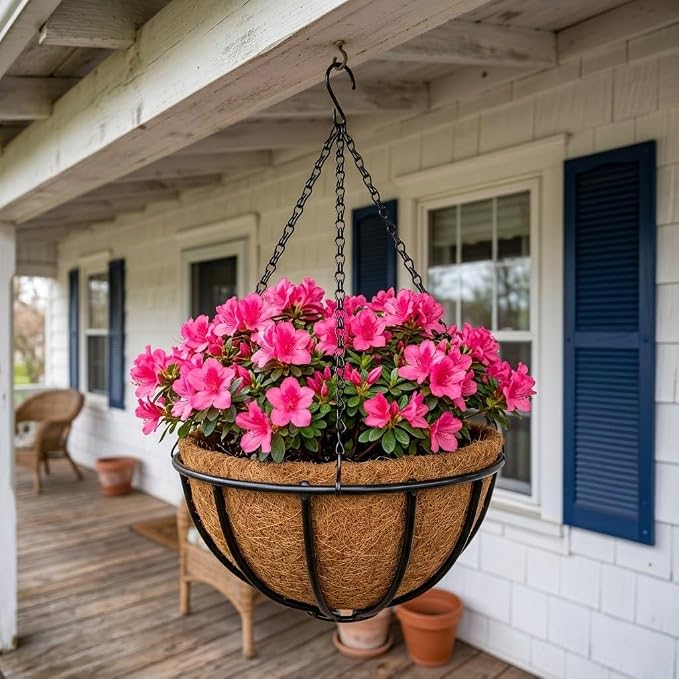 12 Inch Metal Hanging Basket - Image 4