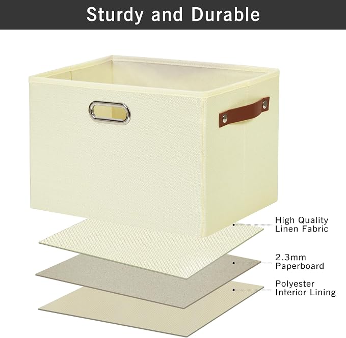 Large 3-Pack Foldable Fabric Storage Bins - Image 5