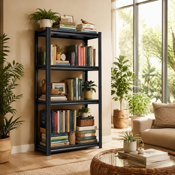 Heavy Duty Metal Bookshelf Adjustable Storage Shelving Unit - Image 3