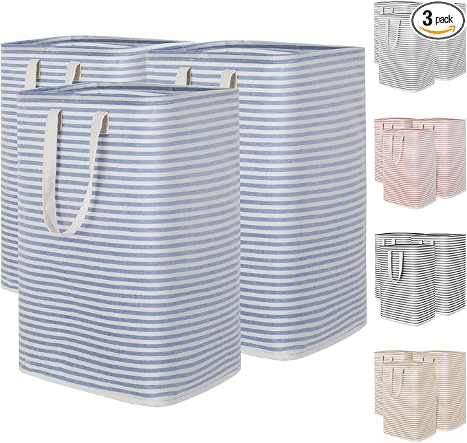 Lifewit 3 Pack Laundry Basket 80L Each, Collapsible Clothes Hamper by Lifewit