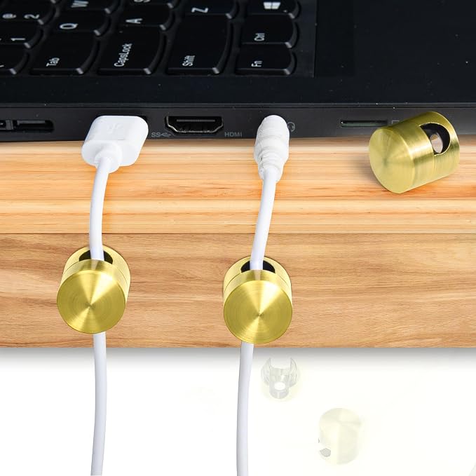 4 Sets Charger Holders for Cords, Adhesive Metal Cord Clips, Cable Management - Image 6